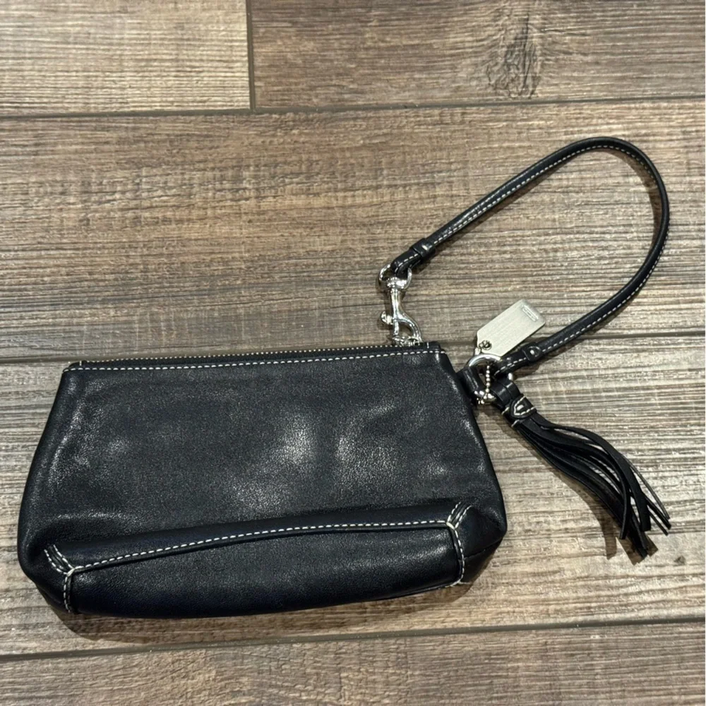 Coach Black Leatherwear Black Wristlet wallet
